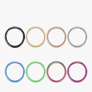 Colorful Hoop body jewelry Set